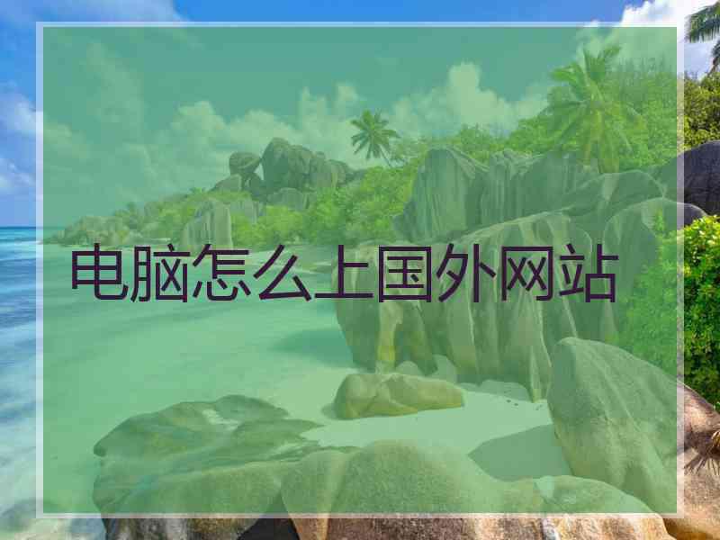 电脑怎么上国外网站